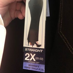 Nygard Slim Black Straight Jeans 2X